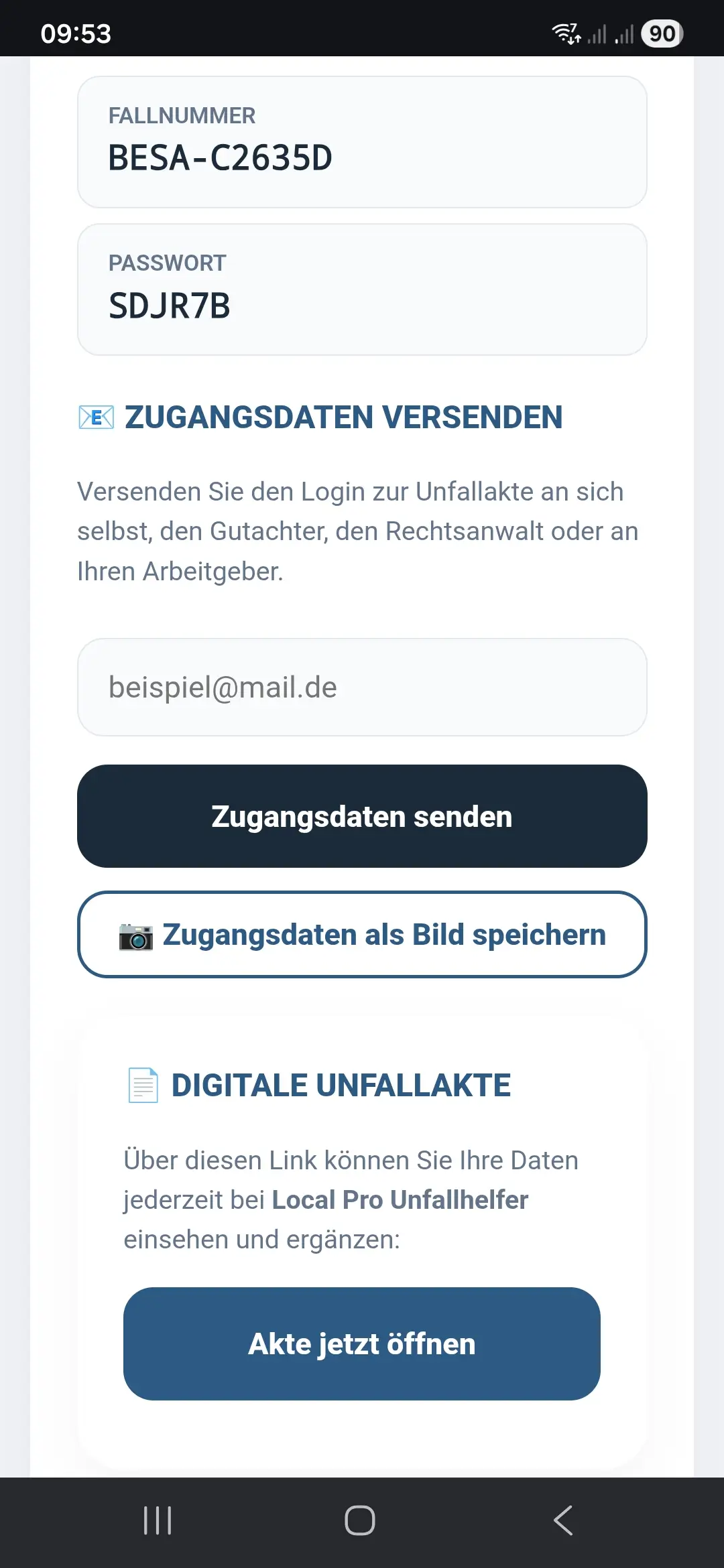 Akte anlegen
